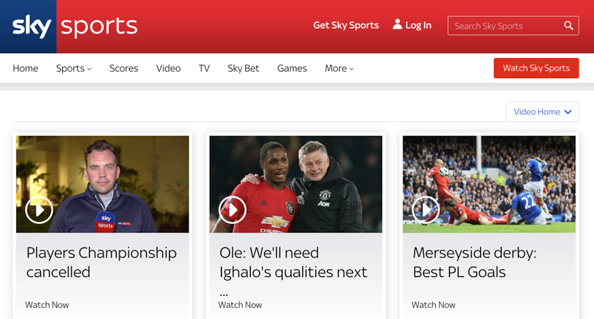 Sky Sports website  
