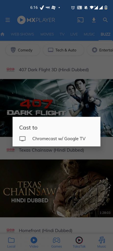 MX Player on Google TV