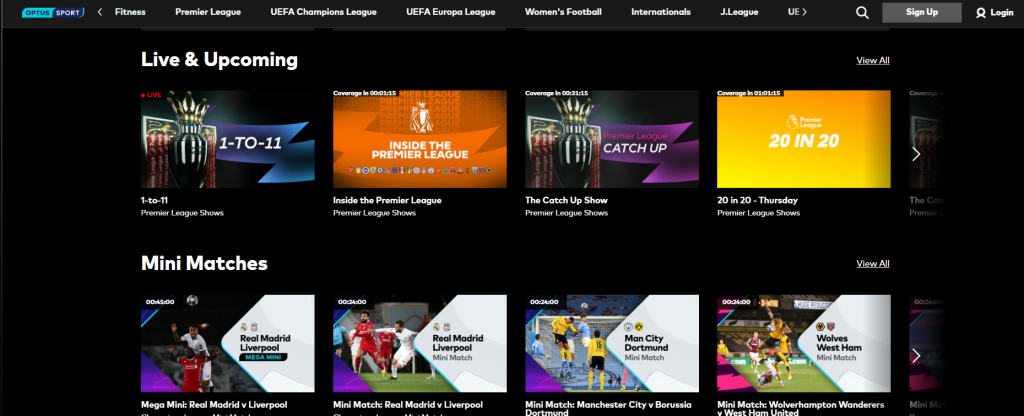 Optus Sports on Google TV