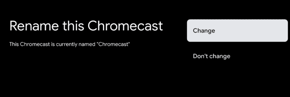 change Chromecast with Google TV name