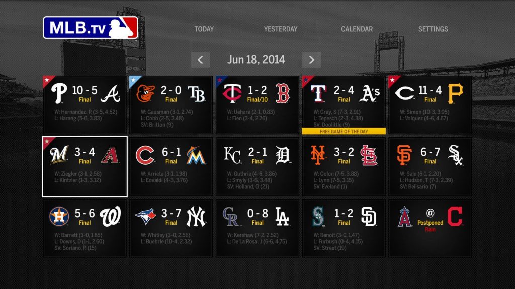 MLB TV on Google TV