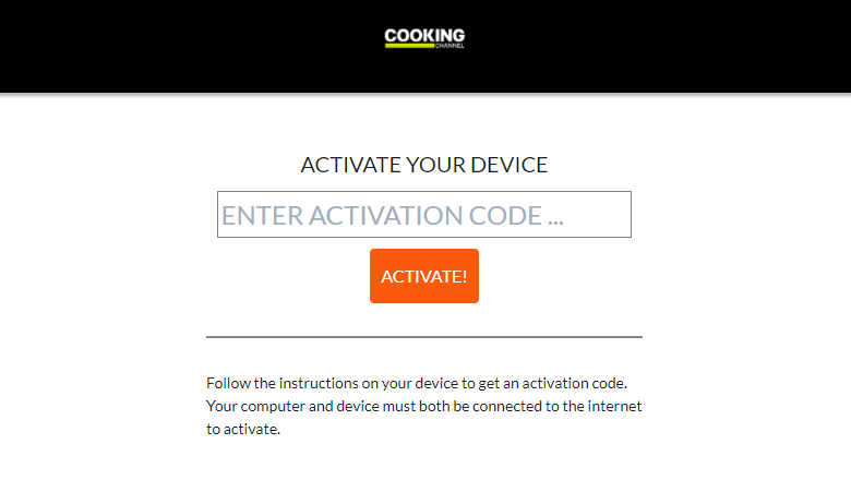 Enter the activation Code