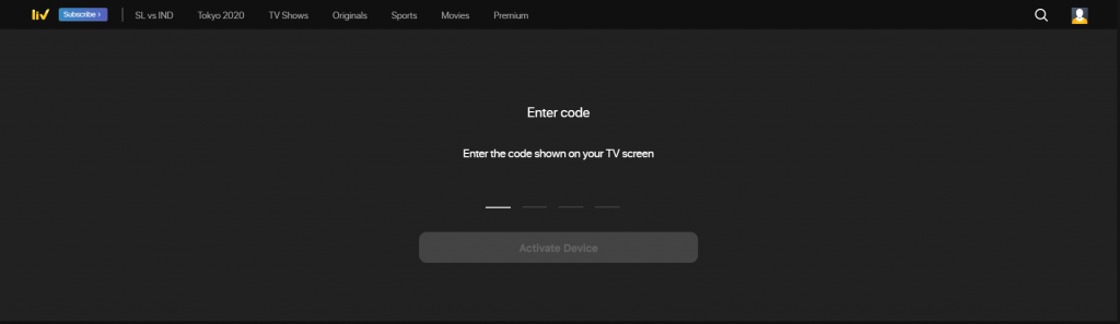 Enter the activation code to stream  SonyLIV on Google TV
