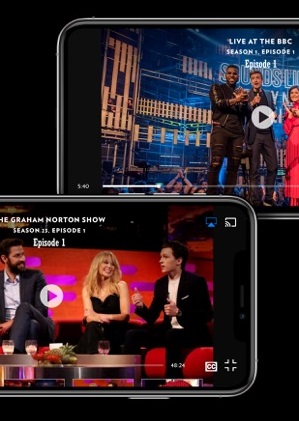 click on cast icon to stream BBC America on Google TV