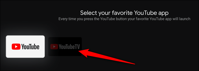 select YouTube app to remap buttons on Google TV