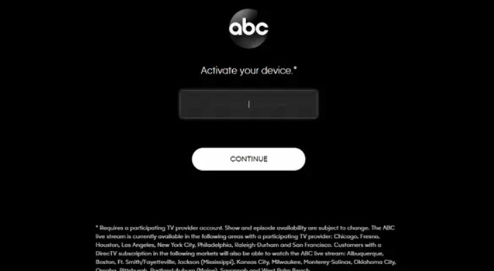 Activate the ABC app 
