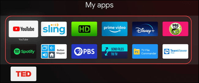 Move apps on Google TV