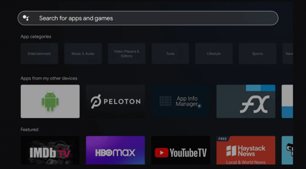 search for lifetime to install on Google TV