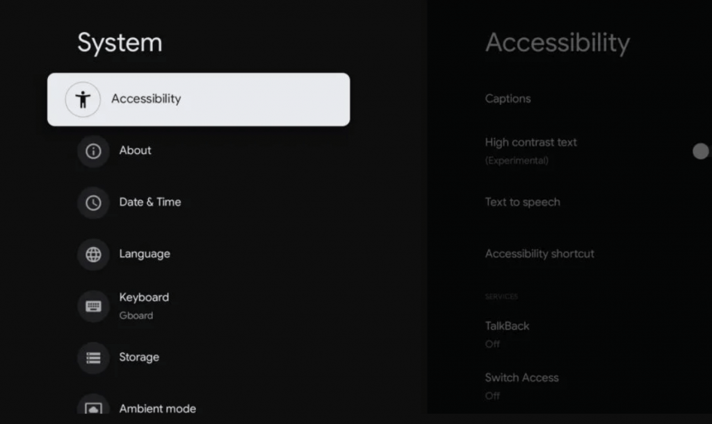 under system tap accessibility