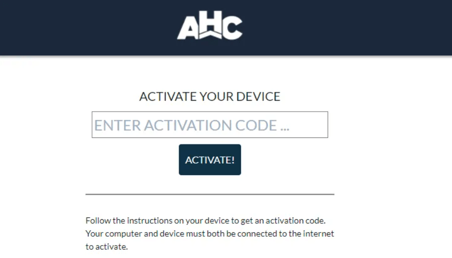 enter the activation code to activate American Heroes Channel on Google TV