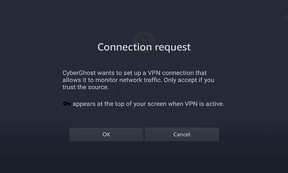 click on ok to confirm the connection