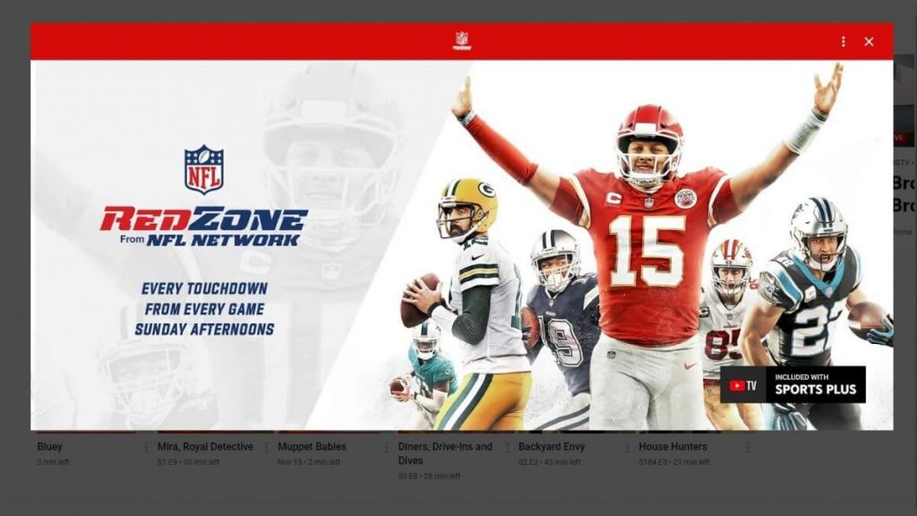 stream NFL RedZone on Google TV