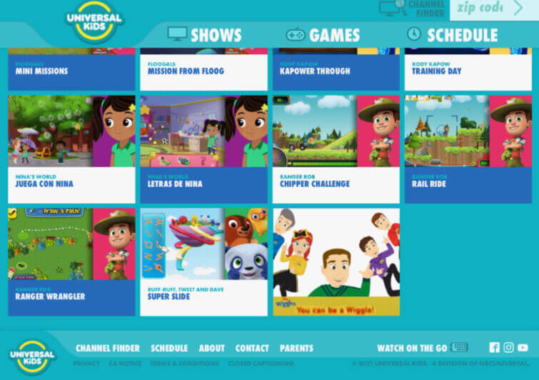 stream shows from Universal Kids on Google TV