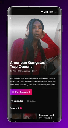 click the cast icon to watch bet her shows on google tv