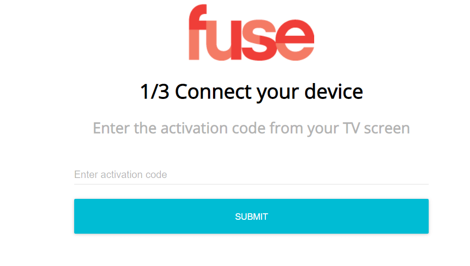 enter the activation code to activate Fuse on Google TV