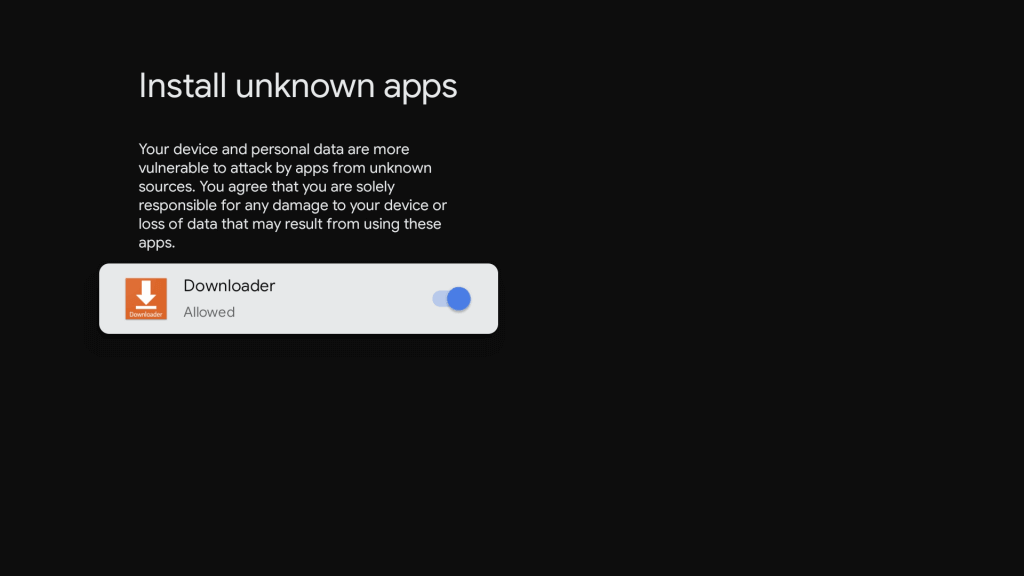 enable the unknown source access for the device