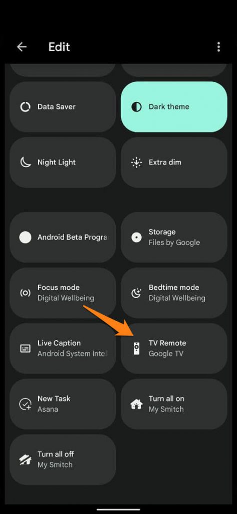 drag and drop tv remote above on the screen