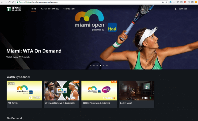 stream Tennis Channel on Google TV
