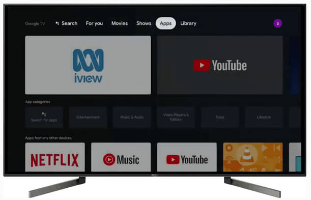 click apps to watch YuppTV on Google TV