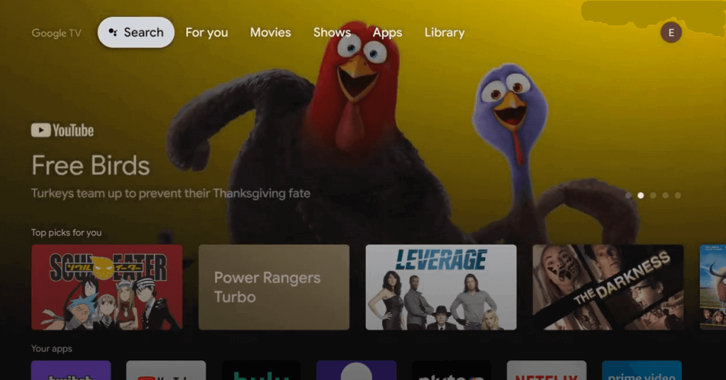 click search menu to install livexlive on google tv