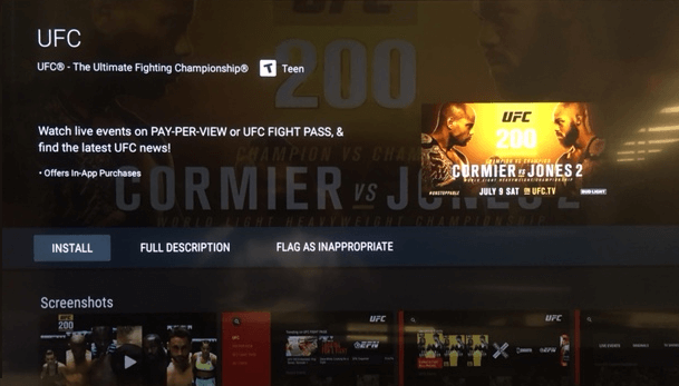 start streaming from UFC on Google TV