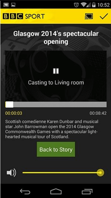 tap the cast icon to watch BBC Sport on Google TV 