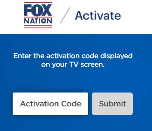 enter the activation code to activate fox nation on google tv