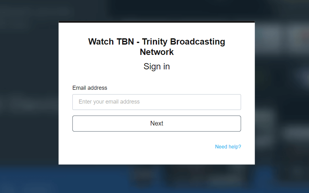 sign in with your account to activate tbn on google tv