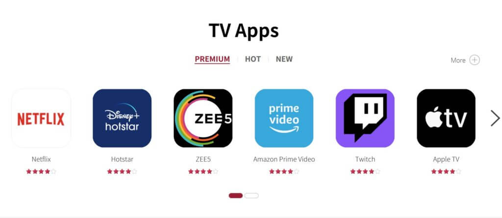 WebOS vs Google TV: Apps 