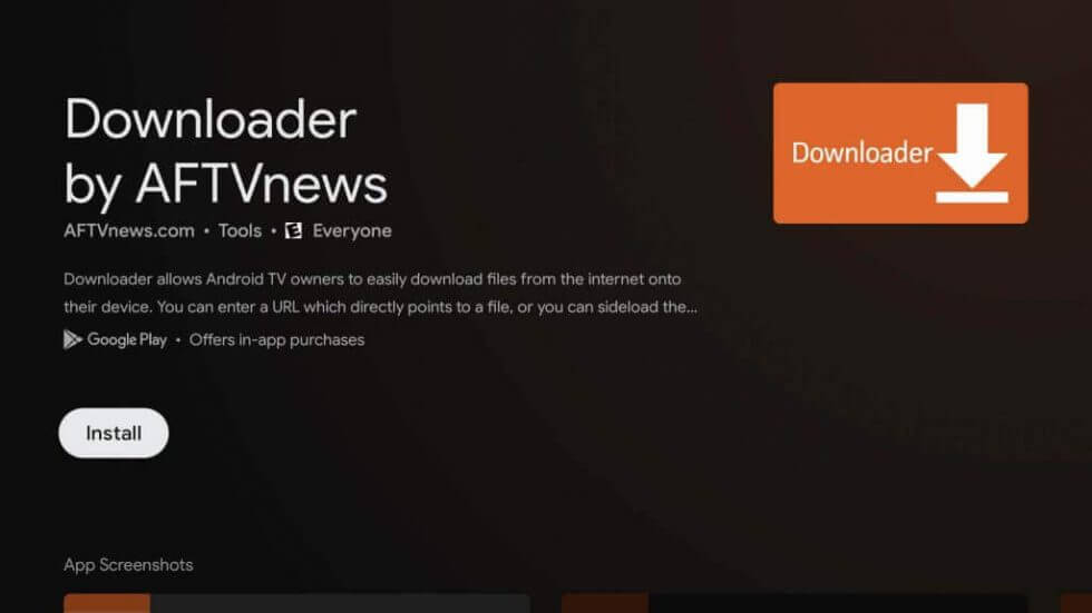 install downloader on your google tv
