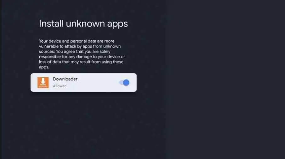 enabling downloader to install unknown apps