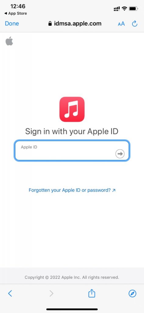 Sign in with Apple ID to link Apple Music on Google TV
