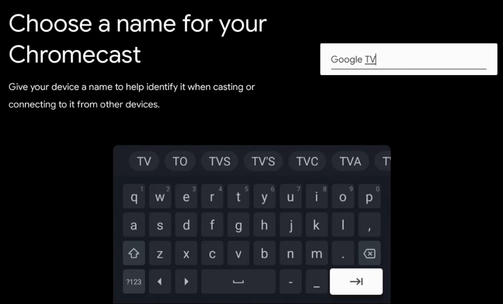Rename Chromecast with Google TV