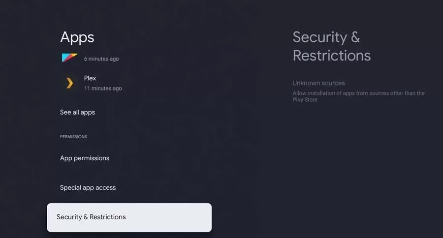 Security & Restrictions on Google TV