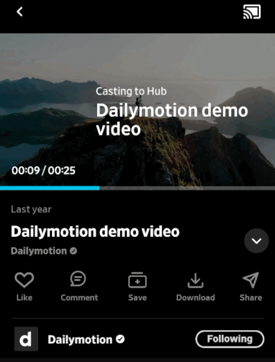 Cast Dailymotion to Google TV