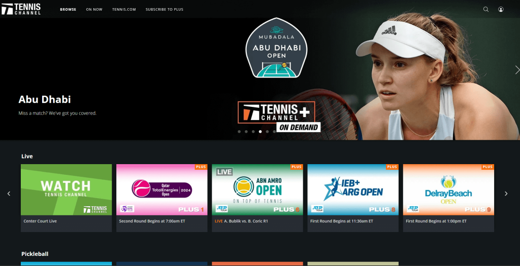 Enter the URL to stream Tennis Channel on Google TV 